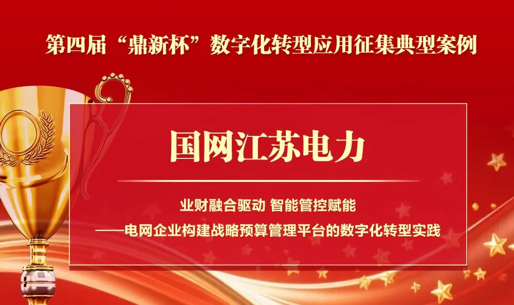 祝賀！國(guó)網(wǎng)江蘇電力、南網(wǎng)互聯(lián)網(wǎng)公司項(xiàng)目入選“鼎新杯”典型案例